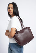 Burgundy Leather Shoulder Bag