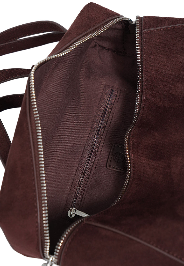 Brown Suede Sling Bag