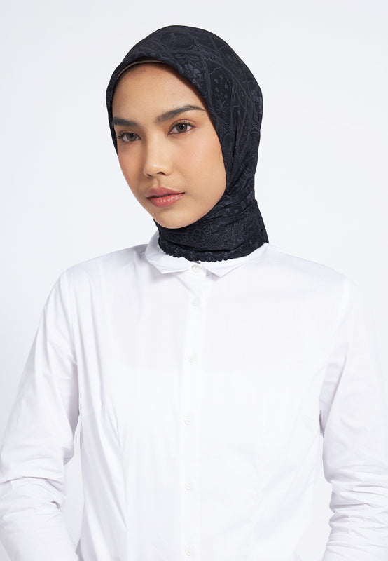 Black Printed Scarf