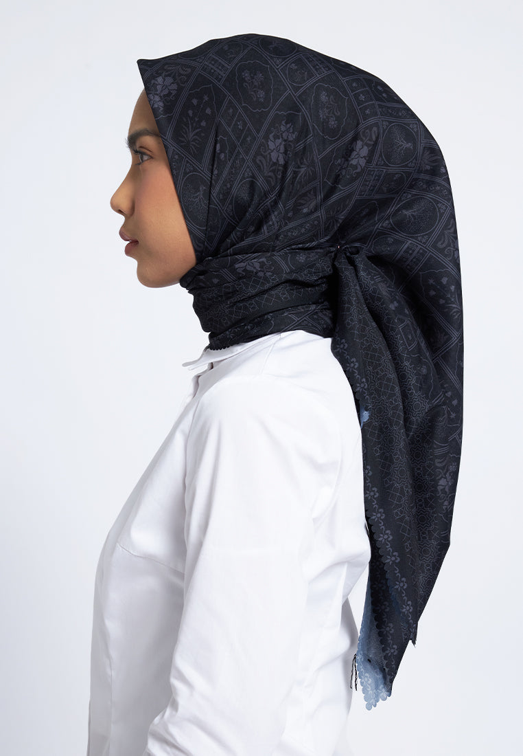 Black Printed Scarf