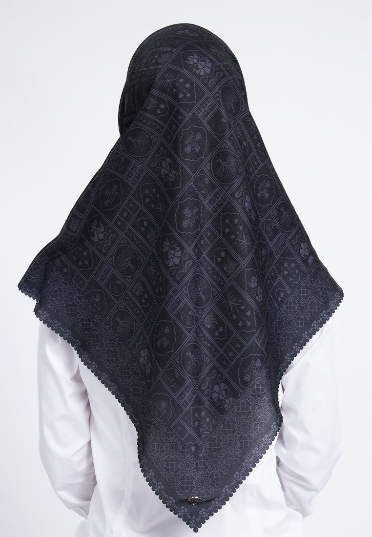 Black Printed Scarf
