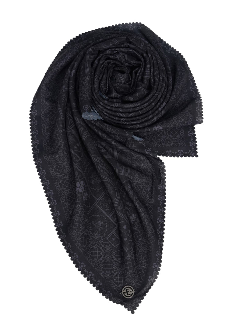 Black Printed Scarf