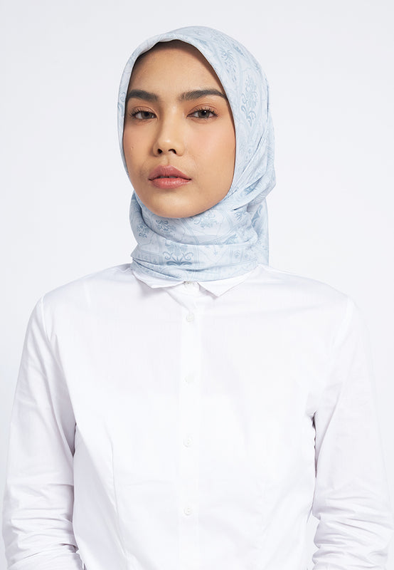 Blue Printed Scarf