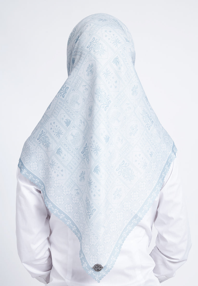 Blue Printed Scarf