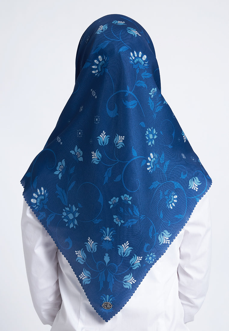 Navy Printed Scarf