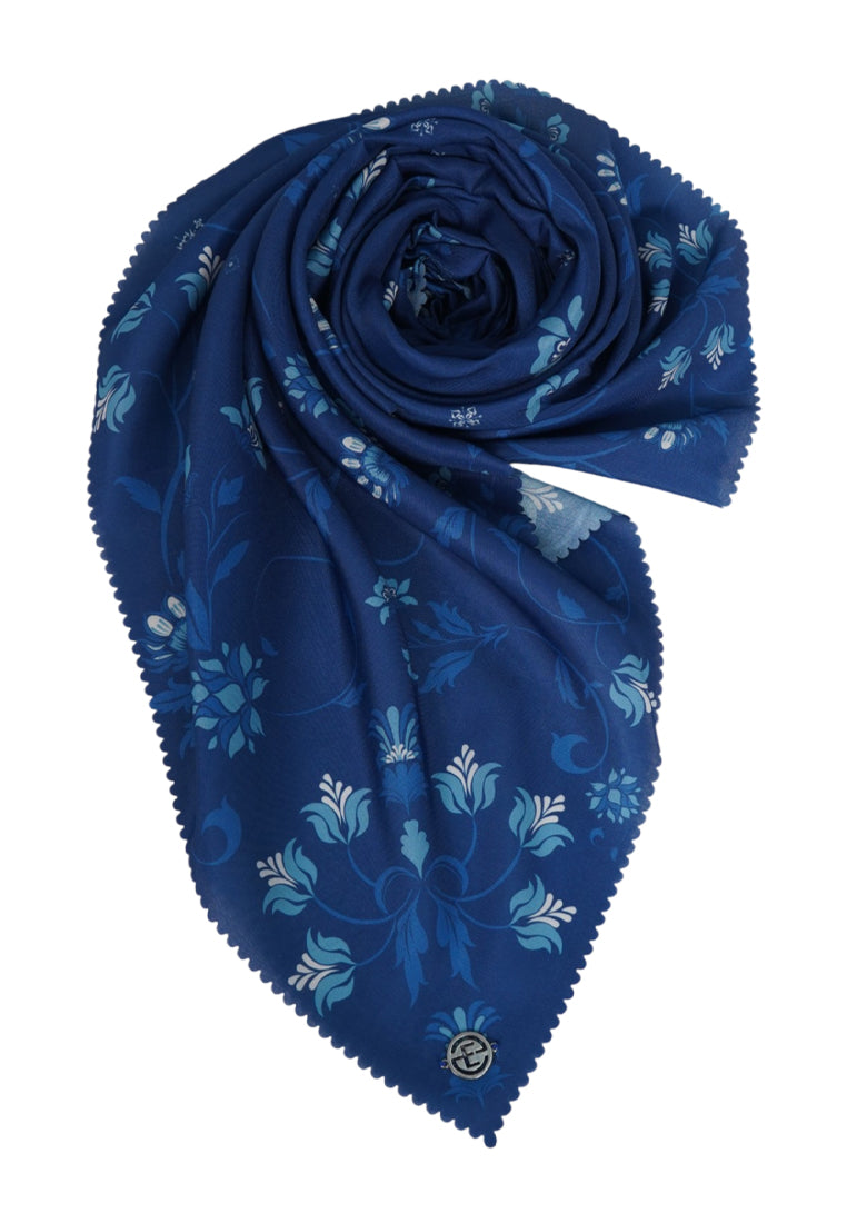 Navy Printed Scarf
