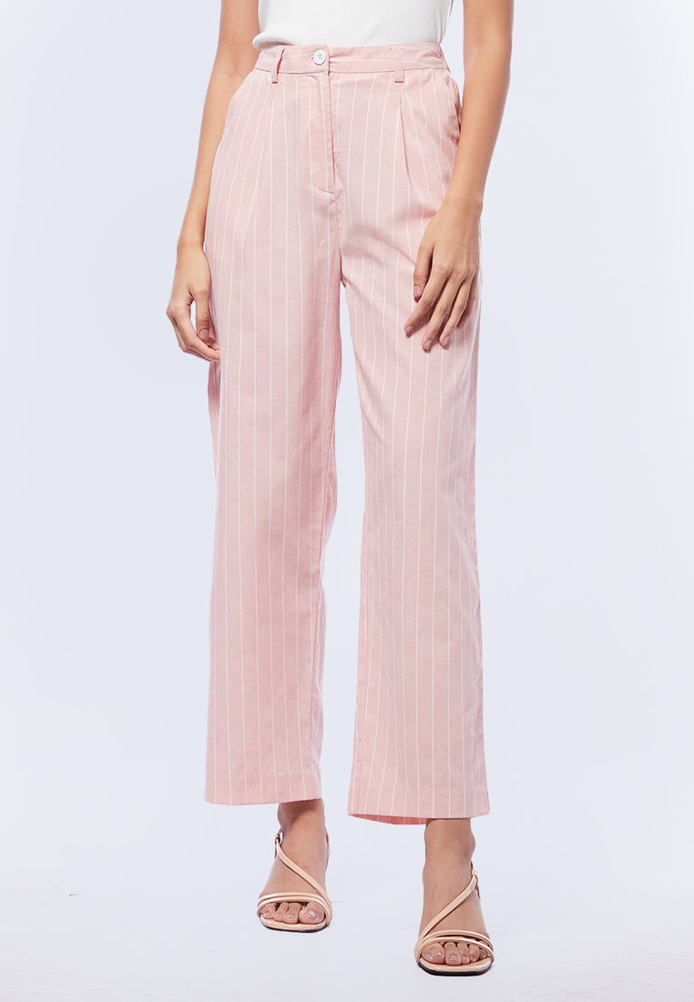 Straight Leg Striped Pants