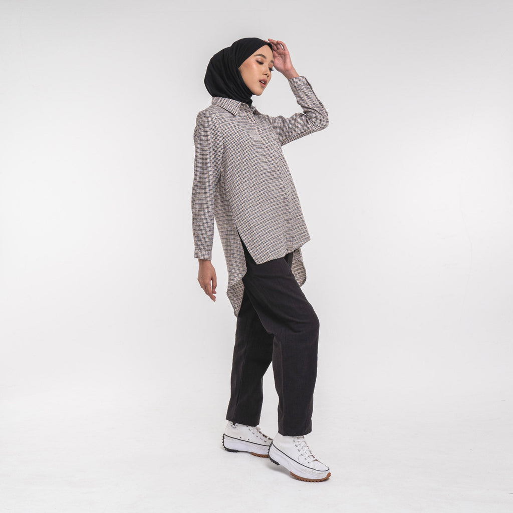 Hi-Low Shirt Brown