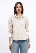 Colorblock Oversized Stripes Shirt