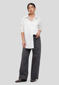 Linen-Blend Oversized Shirt