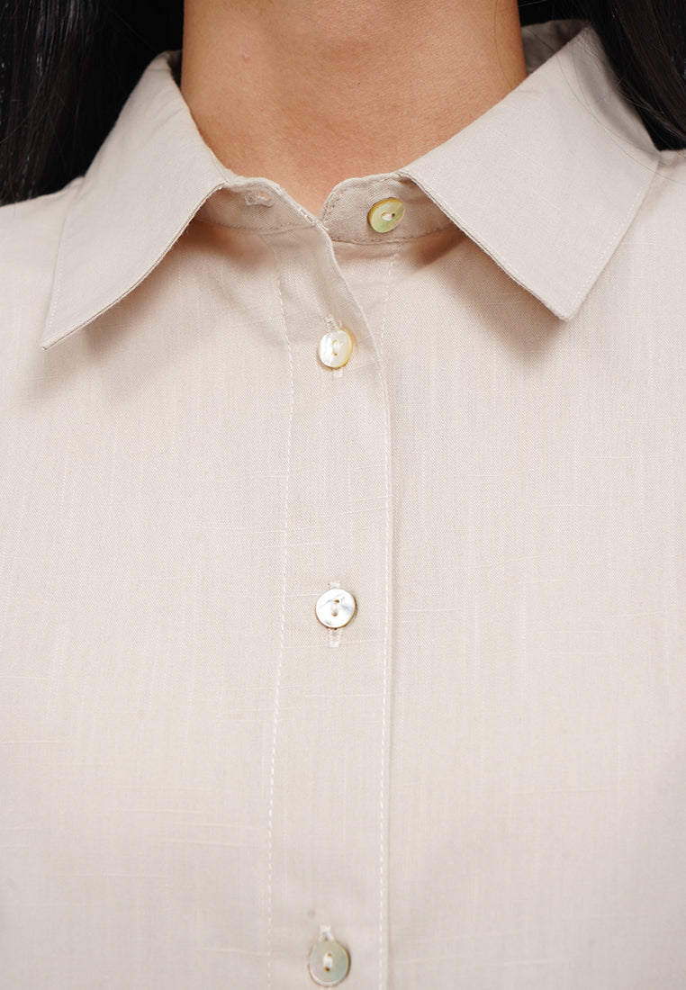 Oversized Linen Blend Shirt