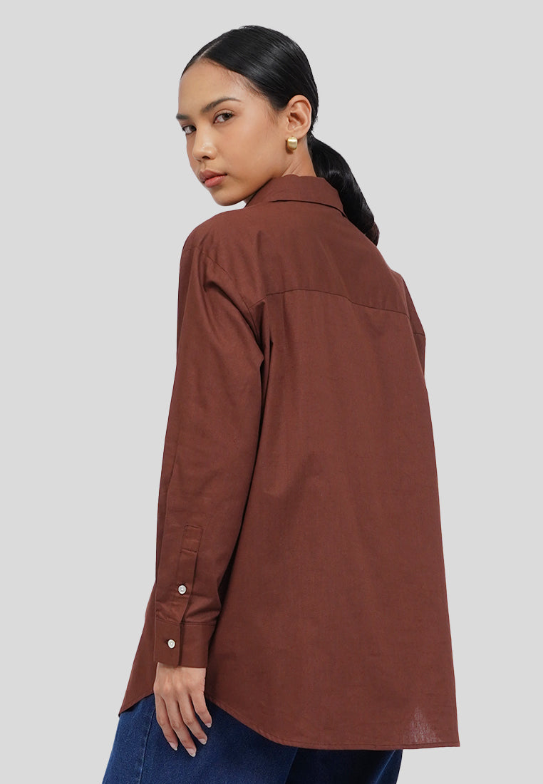 Oversized Linen Blend Shirt