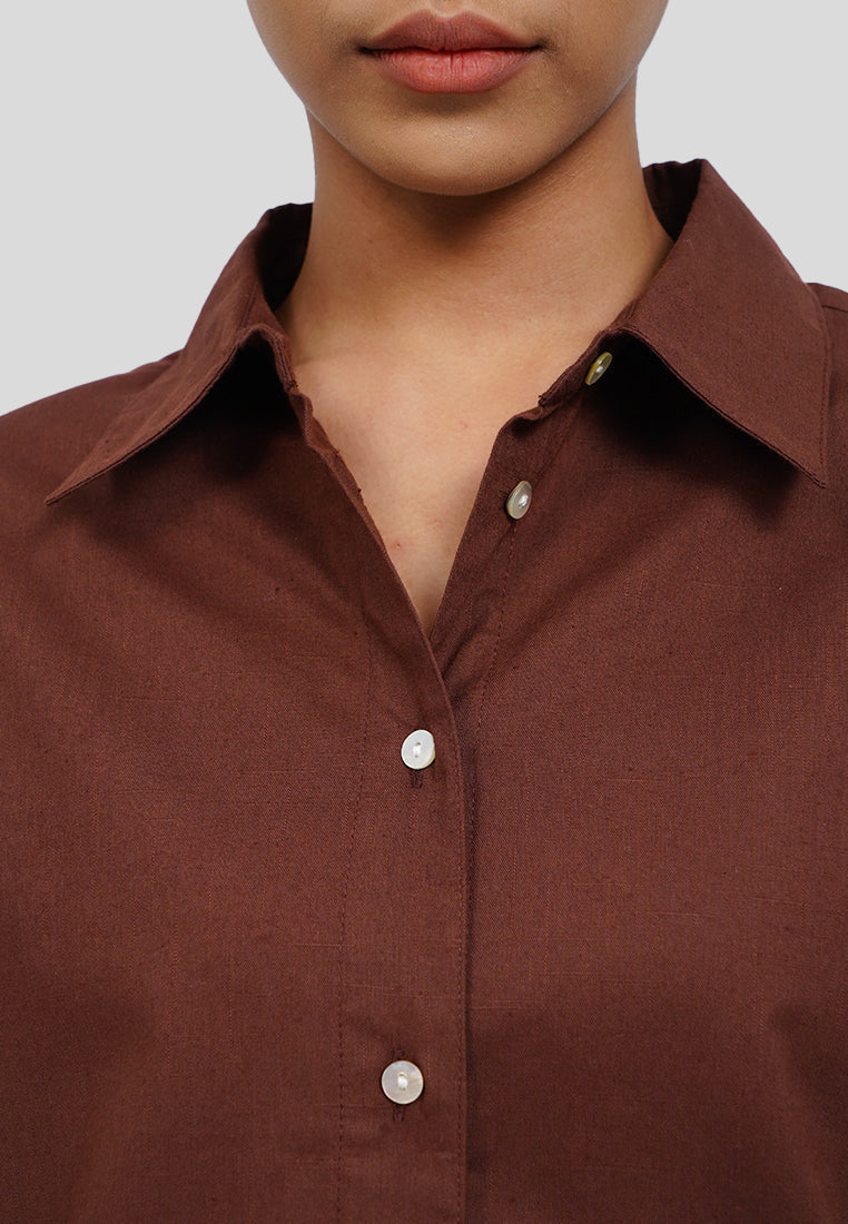 Oversized Linen Blend Shirt
