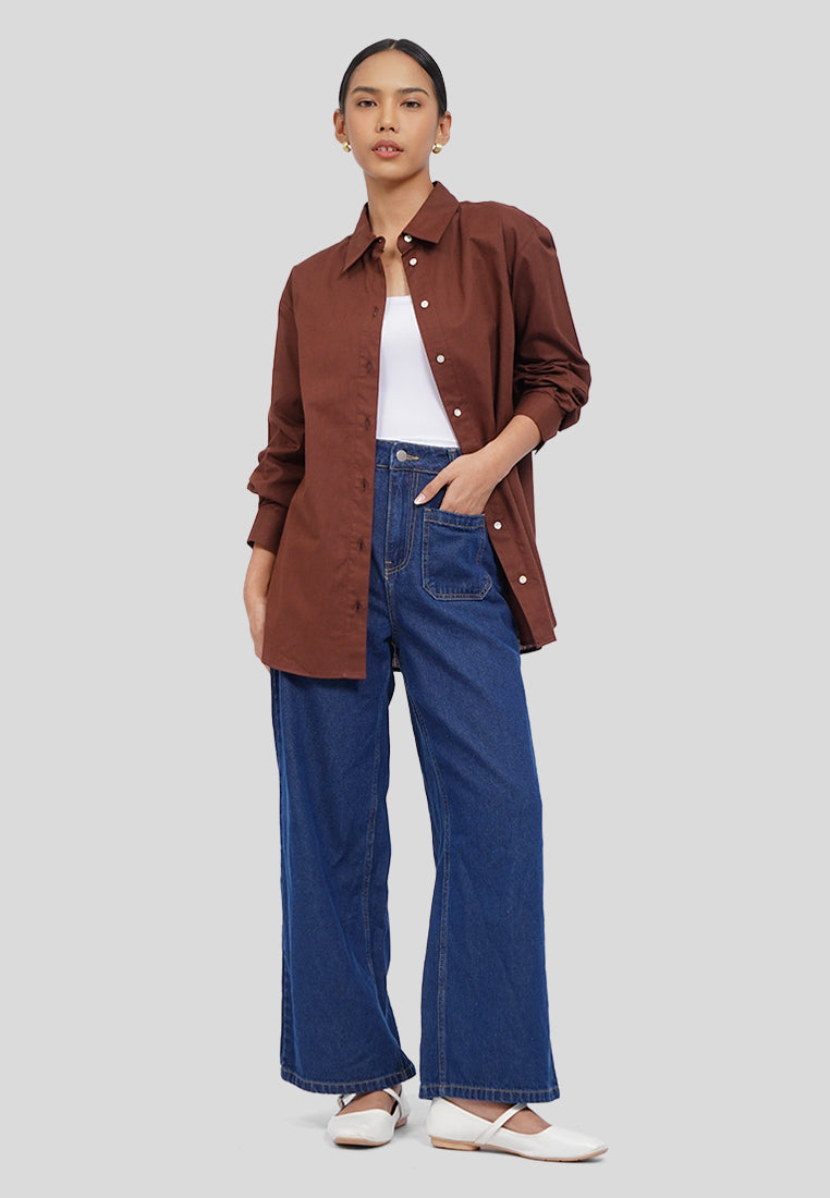 Oversized Linen Blend Shirt