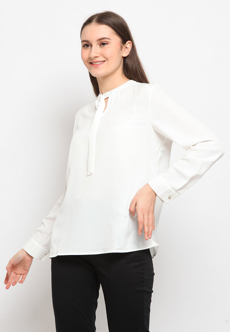 Tie neck detailed blouse