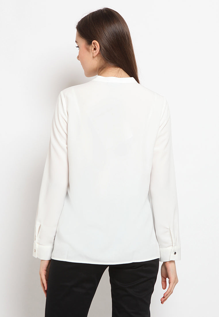 Tie neck detailed blouse