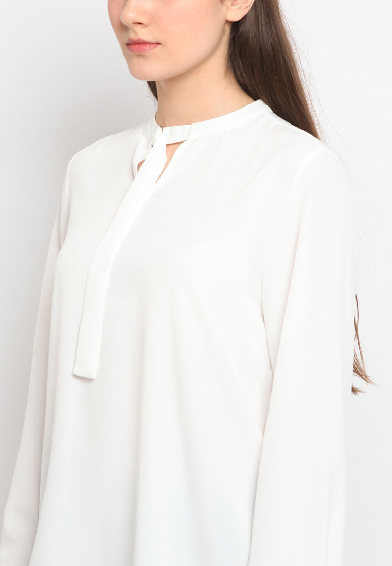 Tie neck detailed blouse