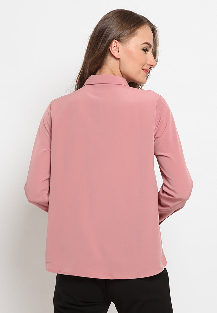 Long Sleeve Blouse With Zipper