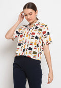 Boxy fit printed shirt