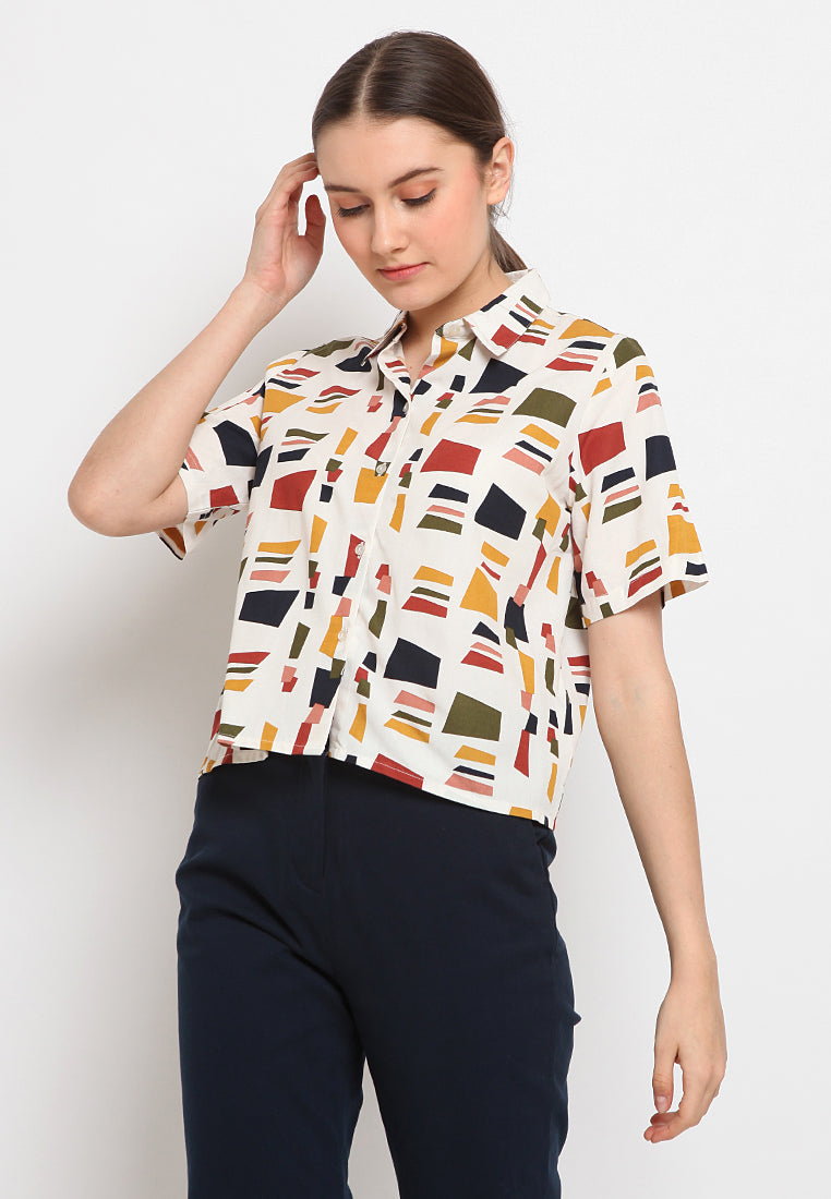 Boxy fit printed shirt