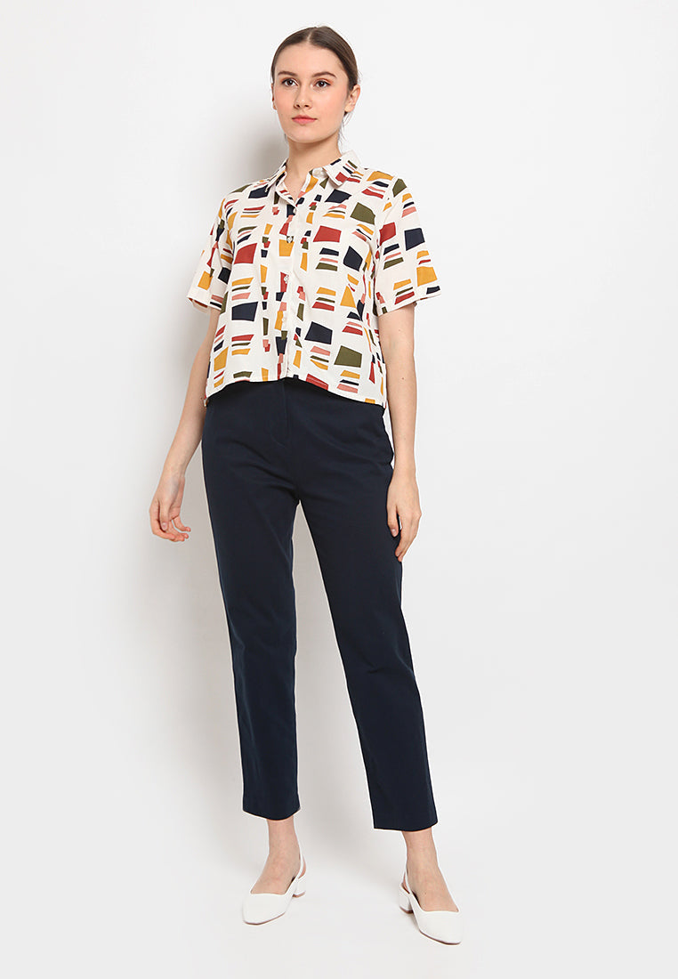 Boxy fit printed shirt