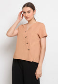 Short sleeve v-neck blouse