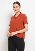 Open collar short sleeve shirt