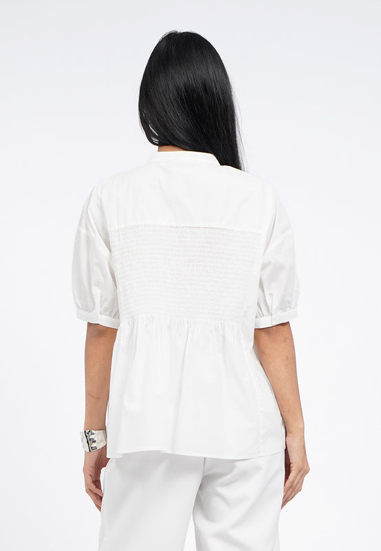 Gathered Panel Oversized Blouse