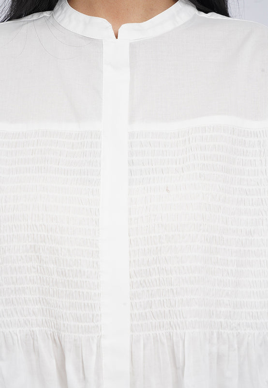 Gathered Panel Oversized Blouse