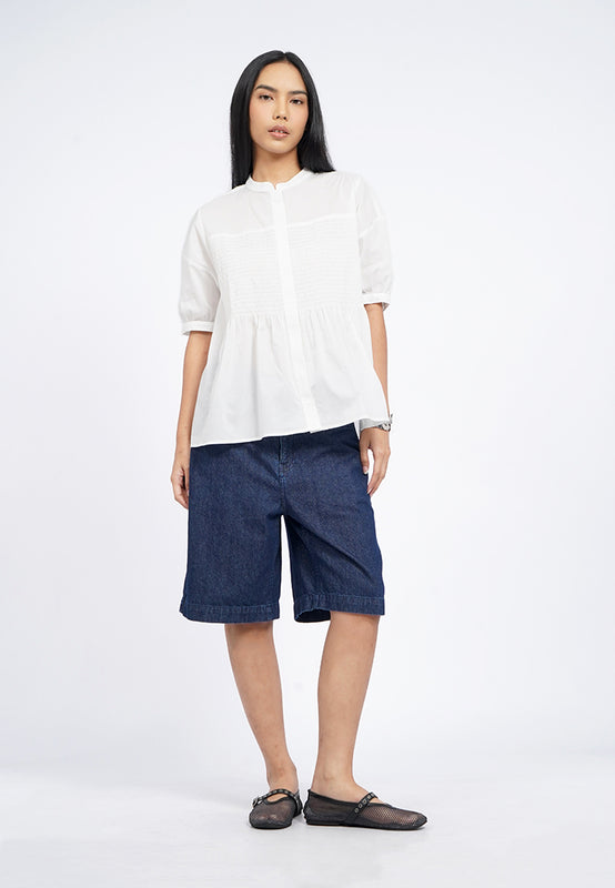 Gathered Panel Oversized Blouse