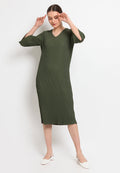 Pleated midi dress