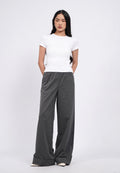 Folded Leg Elastic Trousers