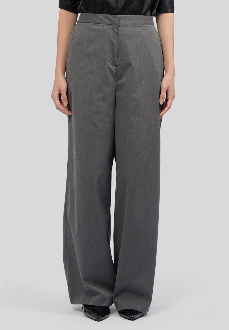 High Waist Wide Leg Pants D.Grey