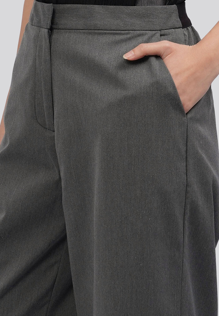 High Waist Wide Leg Pants D.Grey