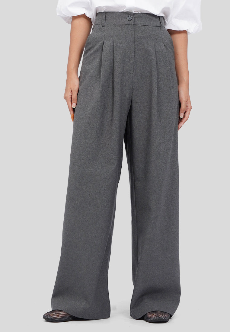 Pleated Wide Leg Trouser