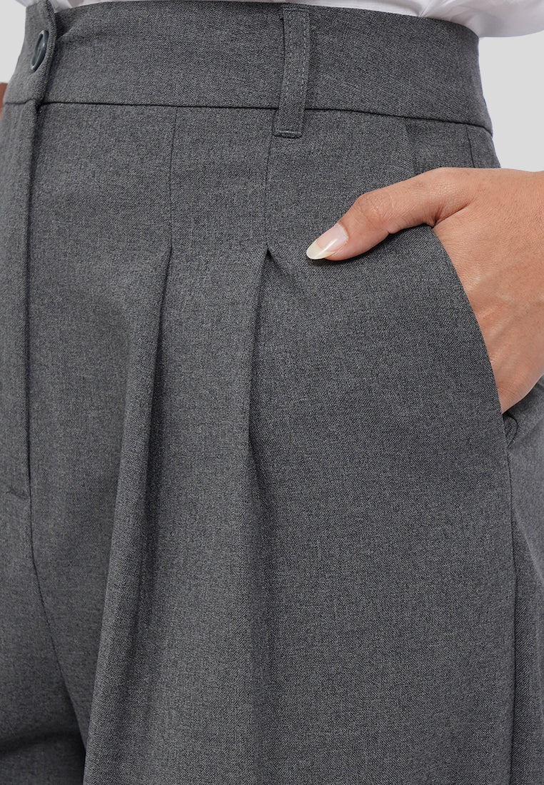 Pleated Wide Leg Trouser