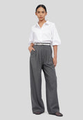 Pleated Wide Leg Trouser