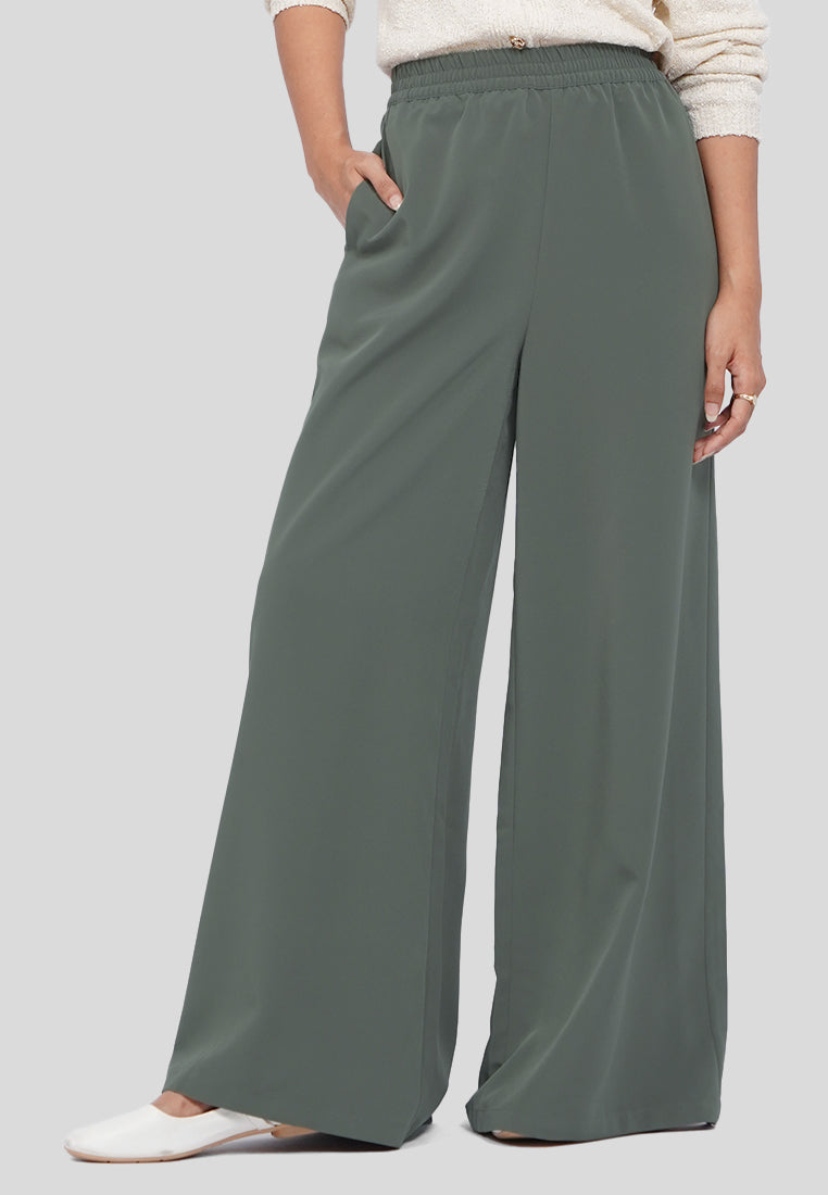 Palazzo Pants with Elastic Waist