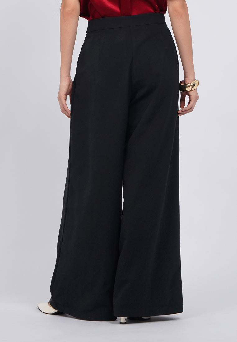 High Waist Pleated Wide Pants