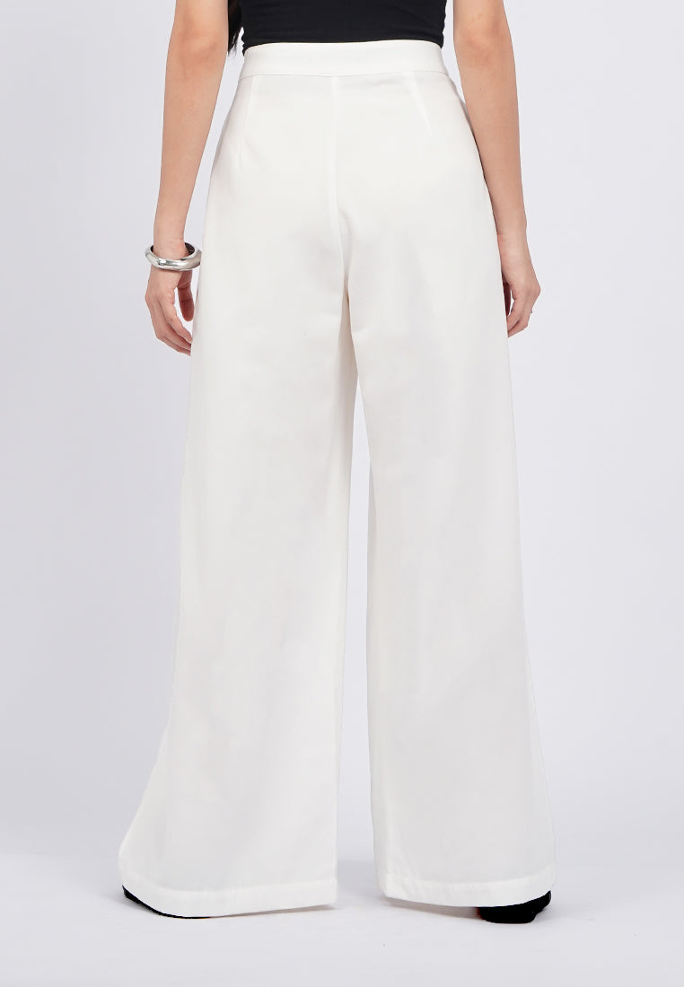 High Waist Pleated Wide Pants