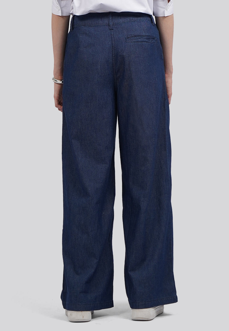 Wide Leg Light Denim Pants