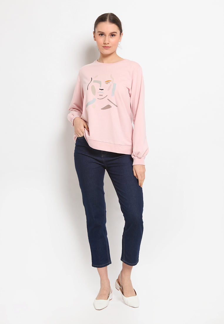 Graphic long sleeve sweatshirt
