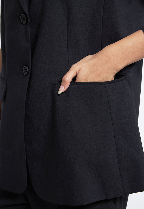 Single Breasted Oversized Vest