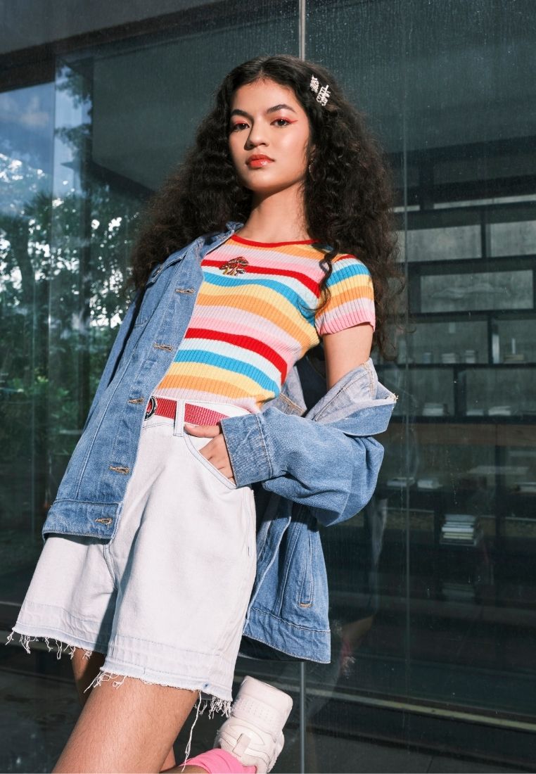 Multicolor Top with Embroidery