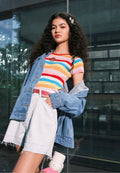 Multicolor Top with Embroidery