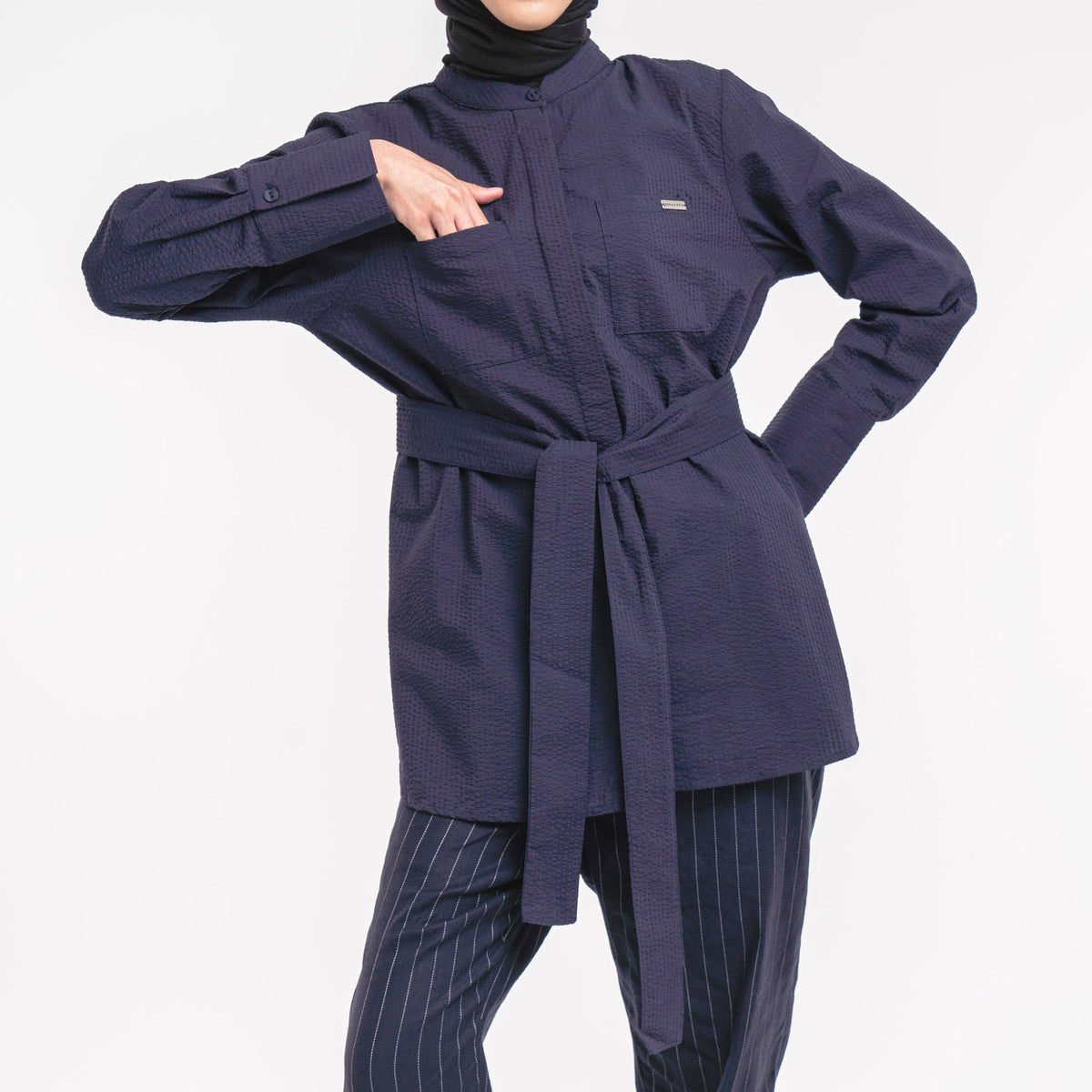 Round Neck Shirt Navy