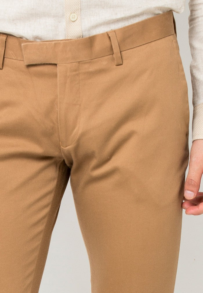Skinny Fit Dress Up Pants Brown