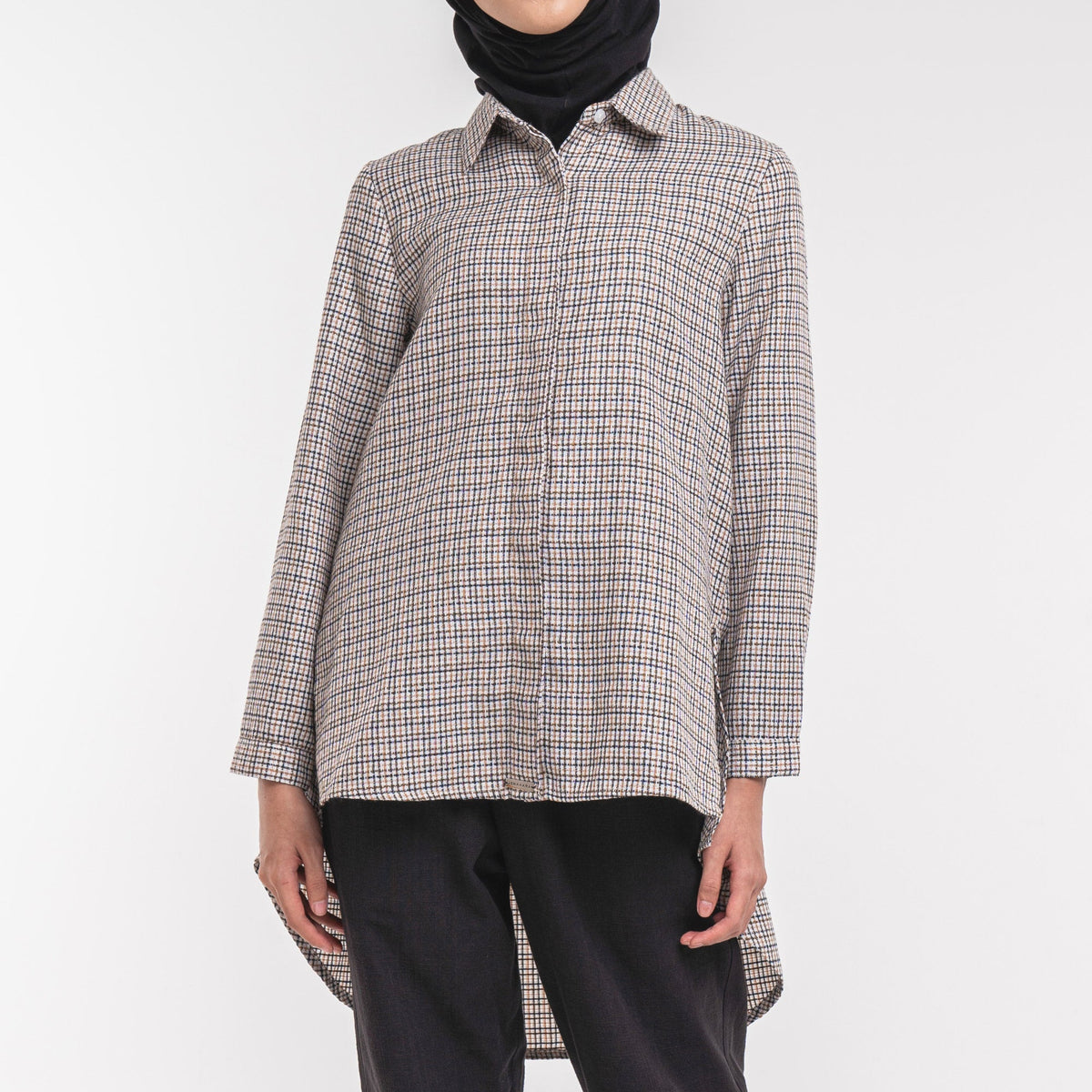 Hi-Low Shirt Brown
