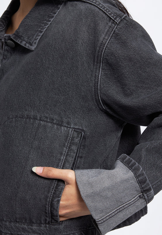 Regular Fit Cuffed Denim Jacket
