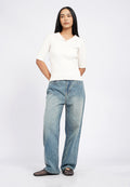 Straight Denim Pants
